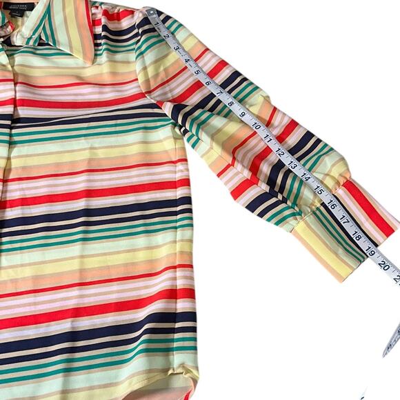 Halogen Atlantic-Pacific Multicolor Stripe Blouse Size Small Excellent Condition - Picture 7 of 9
